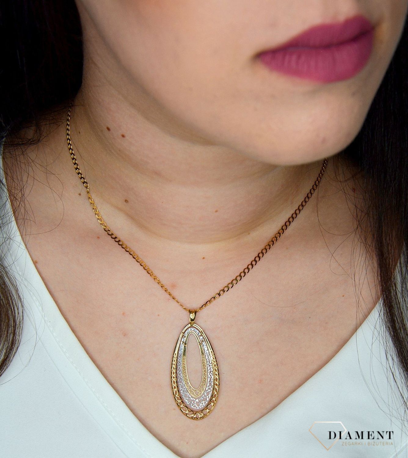 Złota zawieszka 585 ażur owalny ZA 1514.jpg